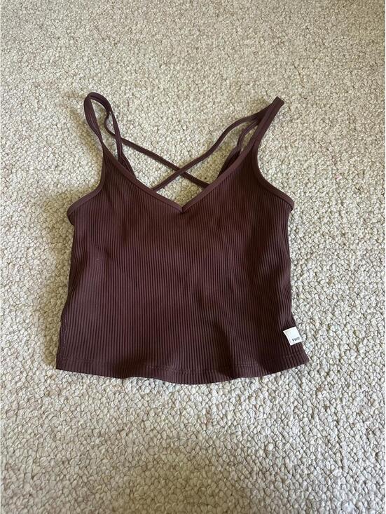 vuori Tops - Vuori brown ribbed tank